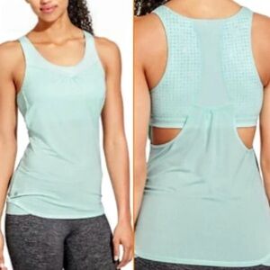 Athleta Mint Green Gel Mesh Supercharge Workout Tank‎ Bra Top